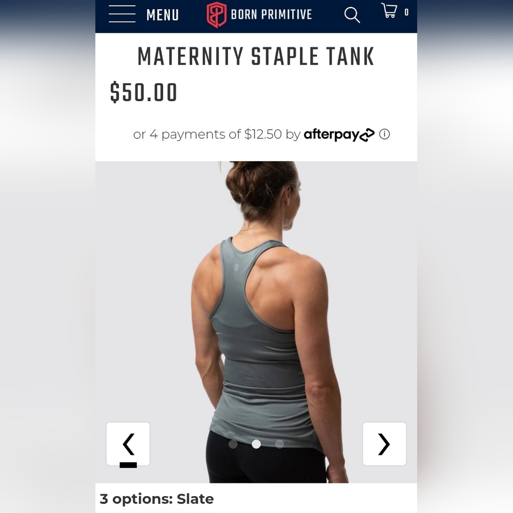 Born primitive maternity tank
